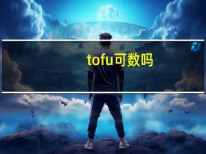 tofu可数吗