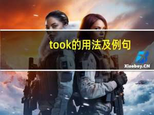 took的用法及例句