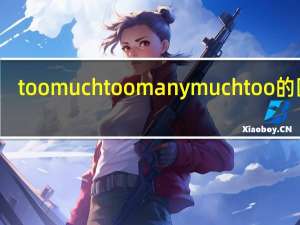 toomuchtoomanymuchtoo的区别