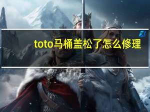 toto马桶盖松了怎么修理