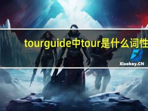 tour guide中tour是什么词性