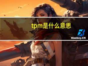 tpm是什么意思？