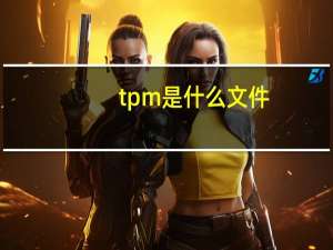 tpm是什么文件