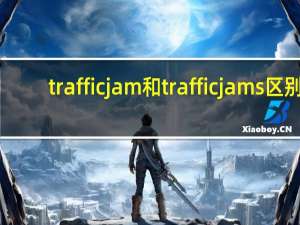 traffic jam和traffic jams区别