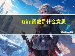 trim函数是什么意思（trim函数）