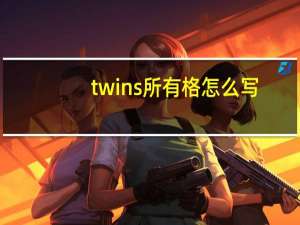 twins所有格怎么写