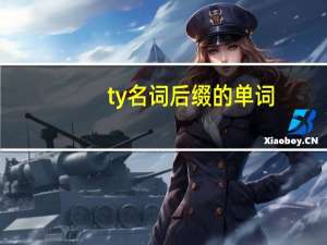 ty名词后缀的单词