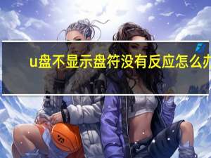 u盘不显示盘符没有反应怎么办（u盘不显示盘符）