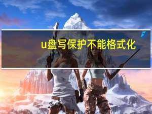 u盘写保护不能格式化（u盘写保护）