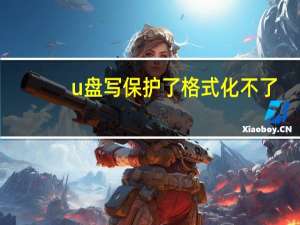 u盘写保护了格式化不了（u盘写保护了怎么办）