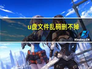u盘文件乱码删不掉（u盘里东西删不掉）