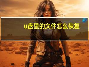 u盘里的文件怎么恢复（文件或目录损坏且无法读取怎么删除）