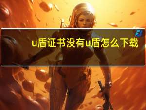 u盾证书没有u 盾怎么下载（u盾找不到证书）