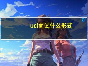 ucl面试什么形式