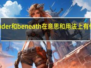 under和beneath在意思和用法上有什么区别