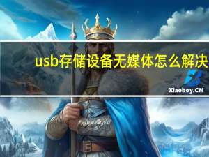usb存储设备无媒体怎么解决（usb存储设备）