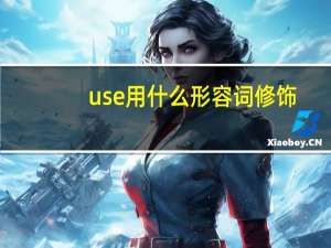 use用什么形容词修饰