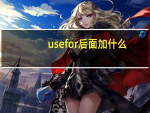 use for后面加什么
