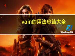 vain的用法总结大全
