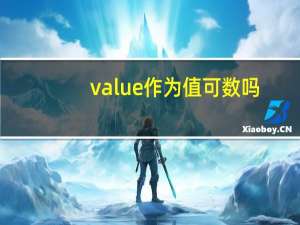 value作为值可数吗