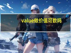 value做价值可数吗