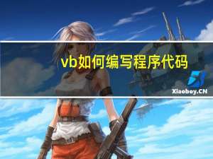 vb如何编写程序代码