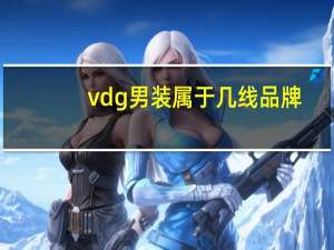 vdg男装属于几线品牌