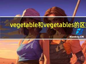 vegetable和vegetables的区别