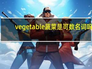 vegetable蔬菜是可数名词吗