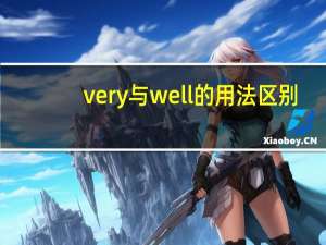 very与well的用法区别