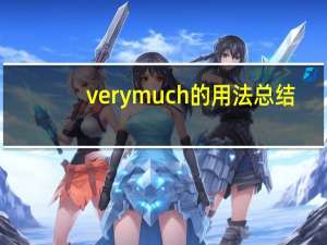 verymuch的用法总结