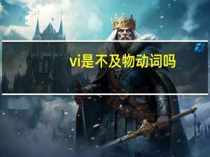 vi是不及物动词吗
