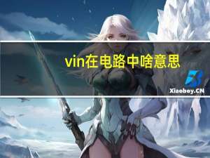 vin在电路中啥意思