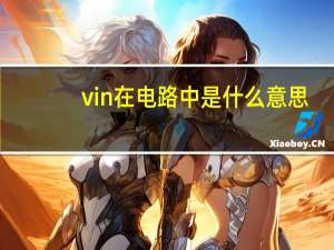 vin在电路中是什么意思