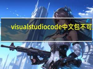 visual studio code中文包不可用（visual studio code中文）