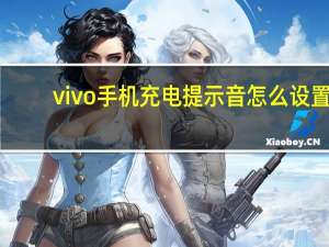 vivo手机充电提示音怎么设置（手机充电提示音怎么设置）