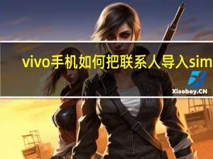 vivo手机如何把联系人导入sim卡（vivo手机联系人怎么导入sim卡）