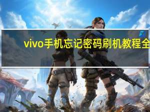 vivo手机忘记密码刷机教程全（vivo手机忘记密码刷机）