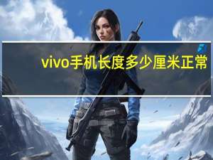 vivo手机长度多少厘米正常