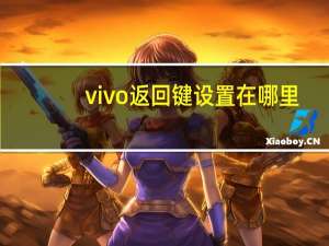 vivo返回键设置在哪里-vivo返回键怎么设置