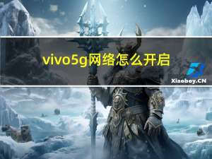 vivo5g网络怎么开启（vivo5G）