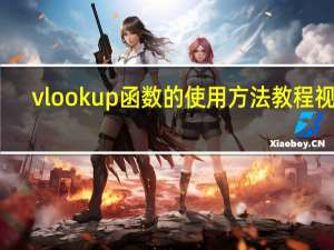 vlookup函数的使用方法教程视频（vlookup函数视频教程）