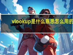 vlookup是什么意思怎么用的（vlookup是什么意思）