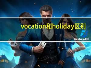 vocation和holiday区别