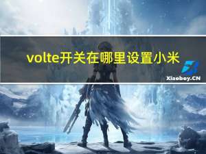 volte开关在哪里设置小米（volte开关在哪里）