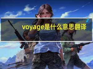 voyage是什么意思翻译（voyage是什么意思）