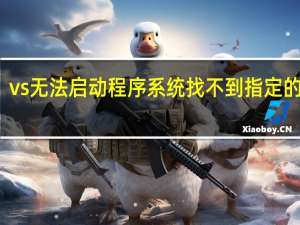 vs无法启动程序系统找不到指定的文件