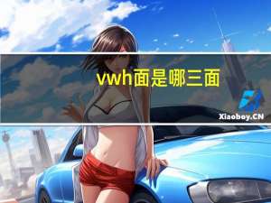vwh面是哪三面