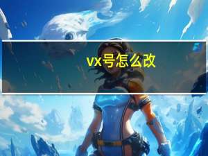 vx号怎么改