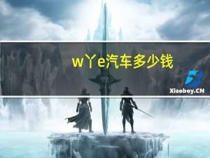 w丫e汽车多少钱
